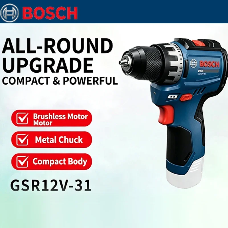 Power Tools For Workshop - Bosch GSR 12V-31 Brushless Electric Drill