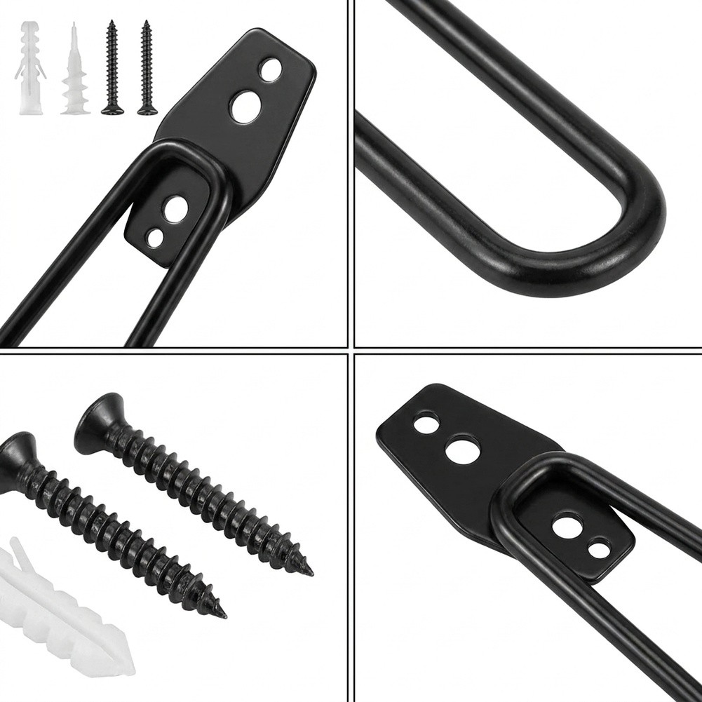 Black 7.7 Inch Steel Wall Hook - Workshop Tools Hanging recension och pris