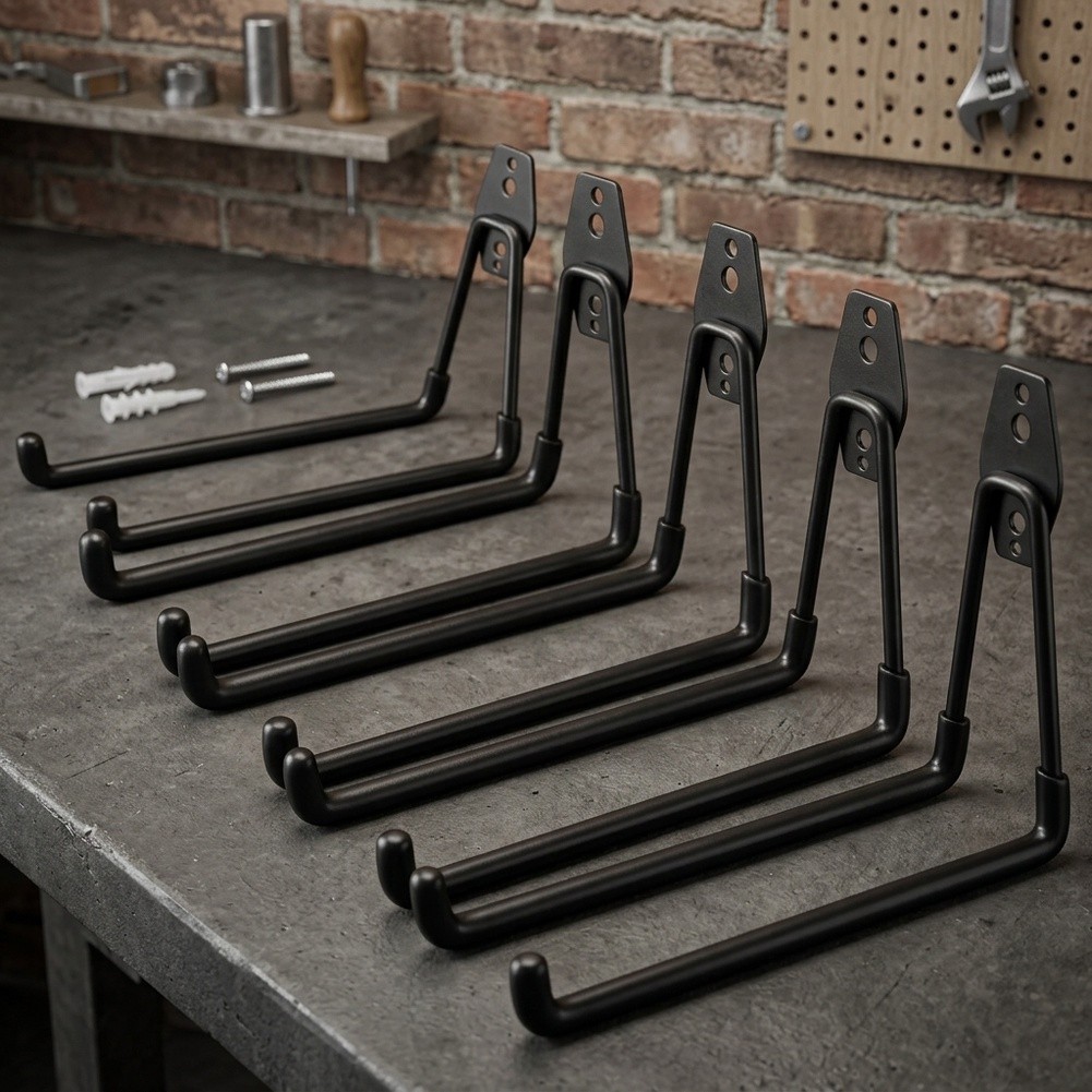 Black 7.7 Inch Steel Wall Hook - Workshop Tools Hanging recension och pris